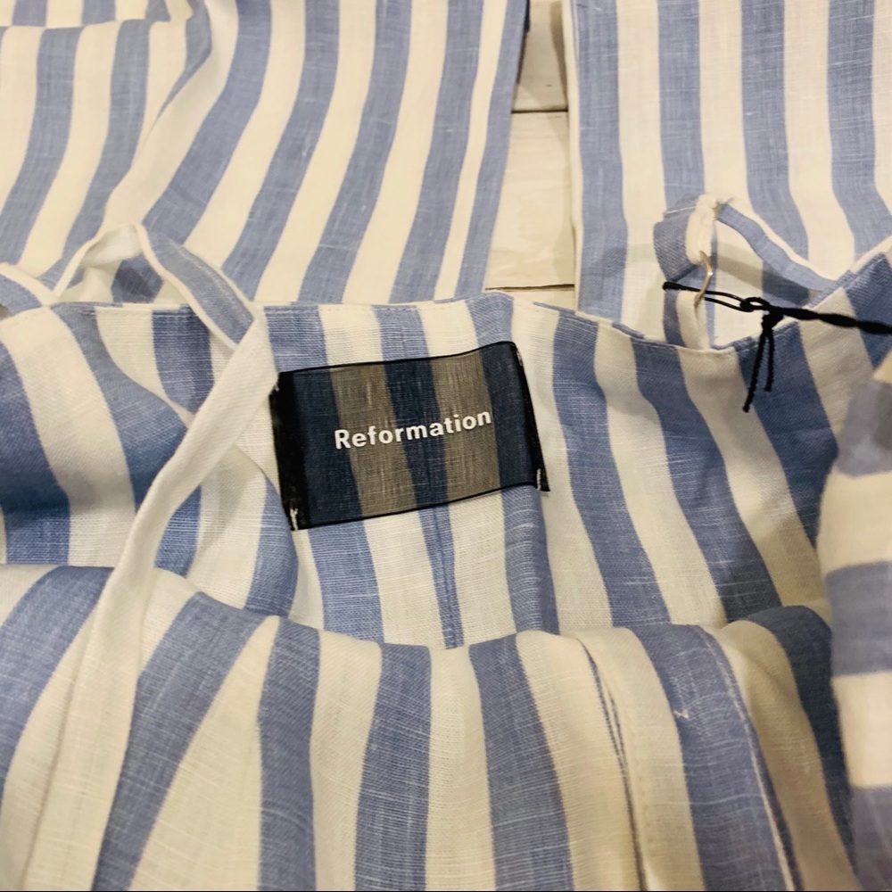 Torta jumpsuit Adriatic stripe blue reformation 2 - Picture 7 of 9